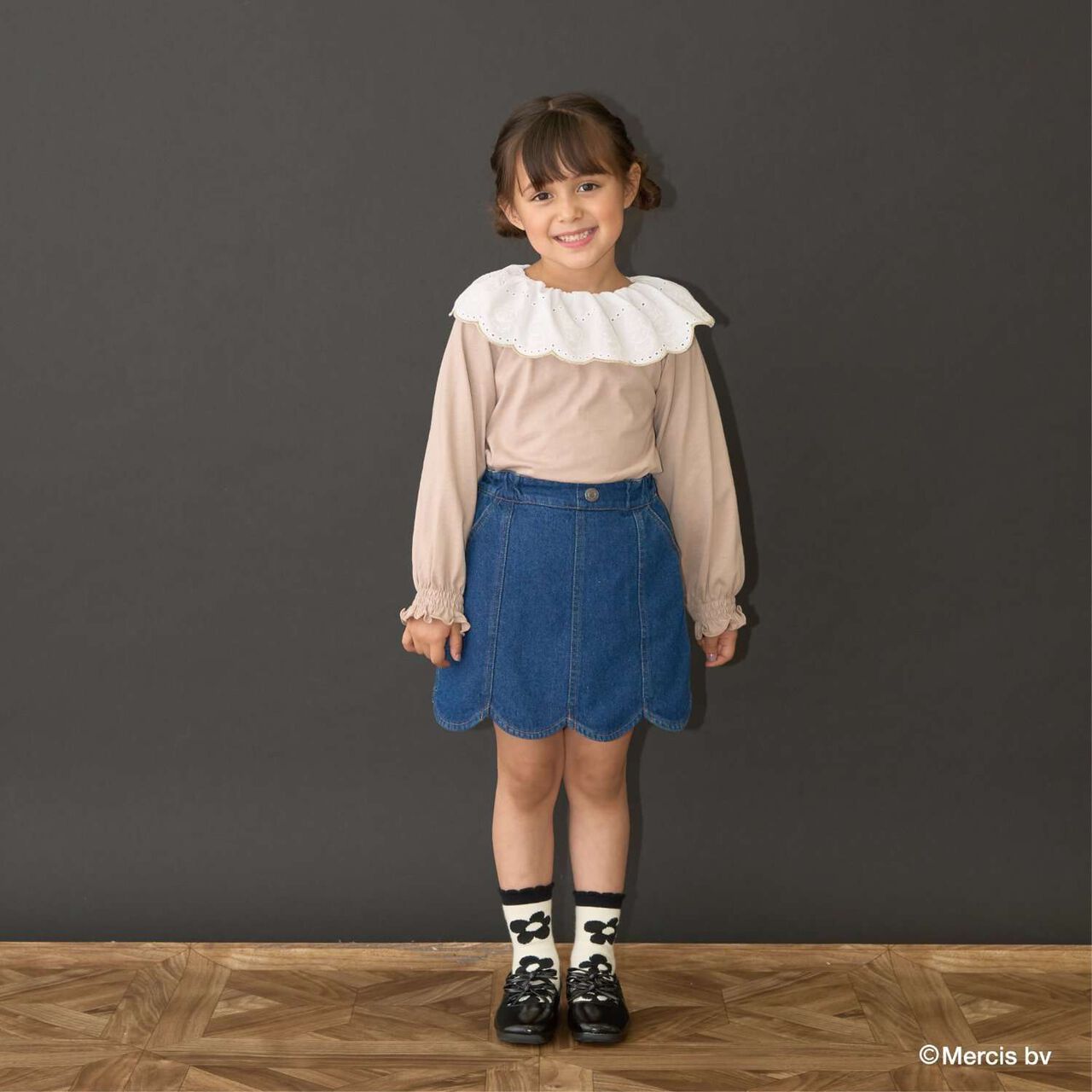 [Miffy] Soft Cotton Lace Collar Top,Light pink, large image number 20