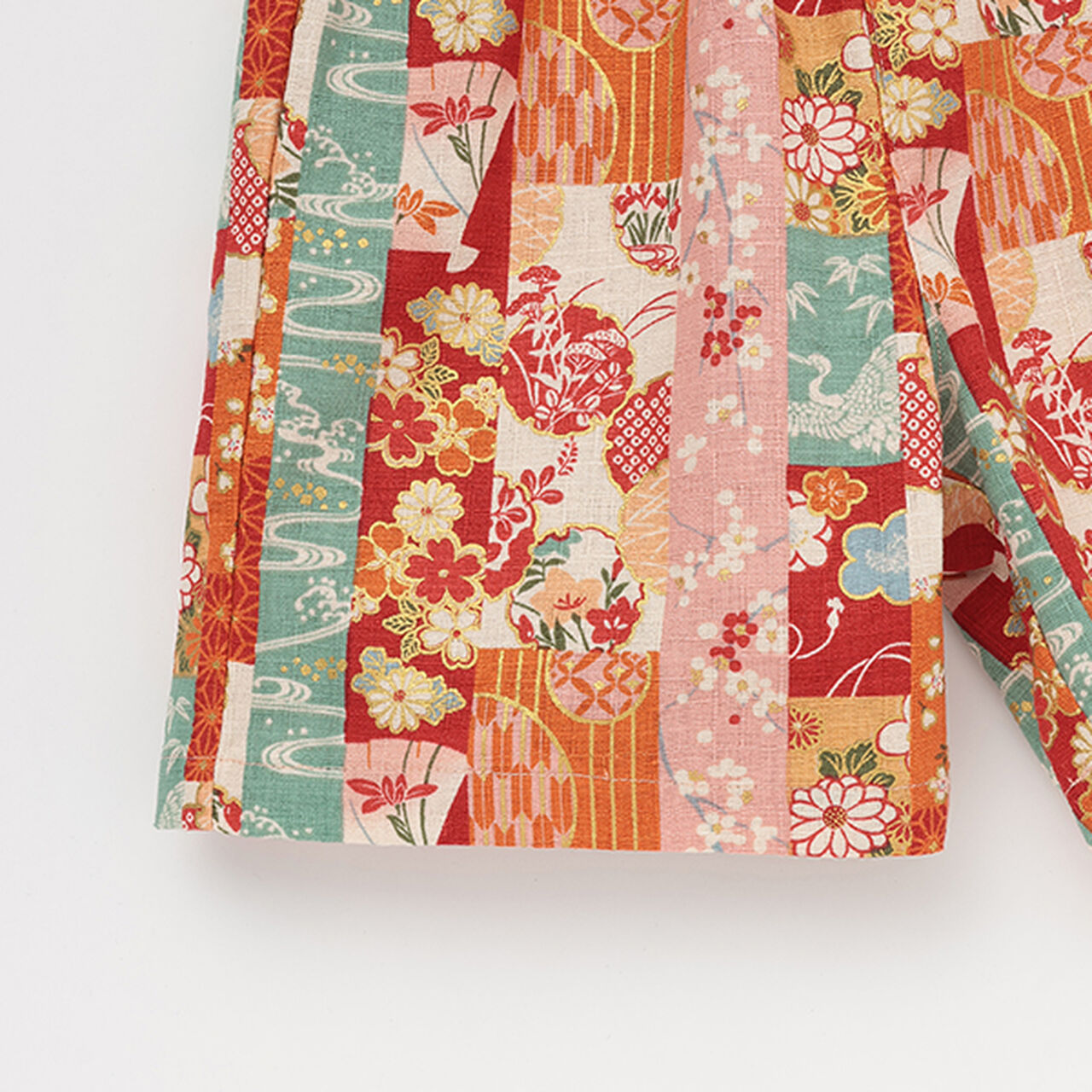 Jinbei Suit (Striped Patchwork Pattern),Purple, large image number 16