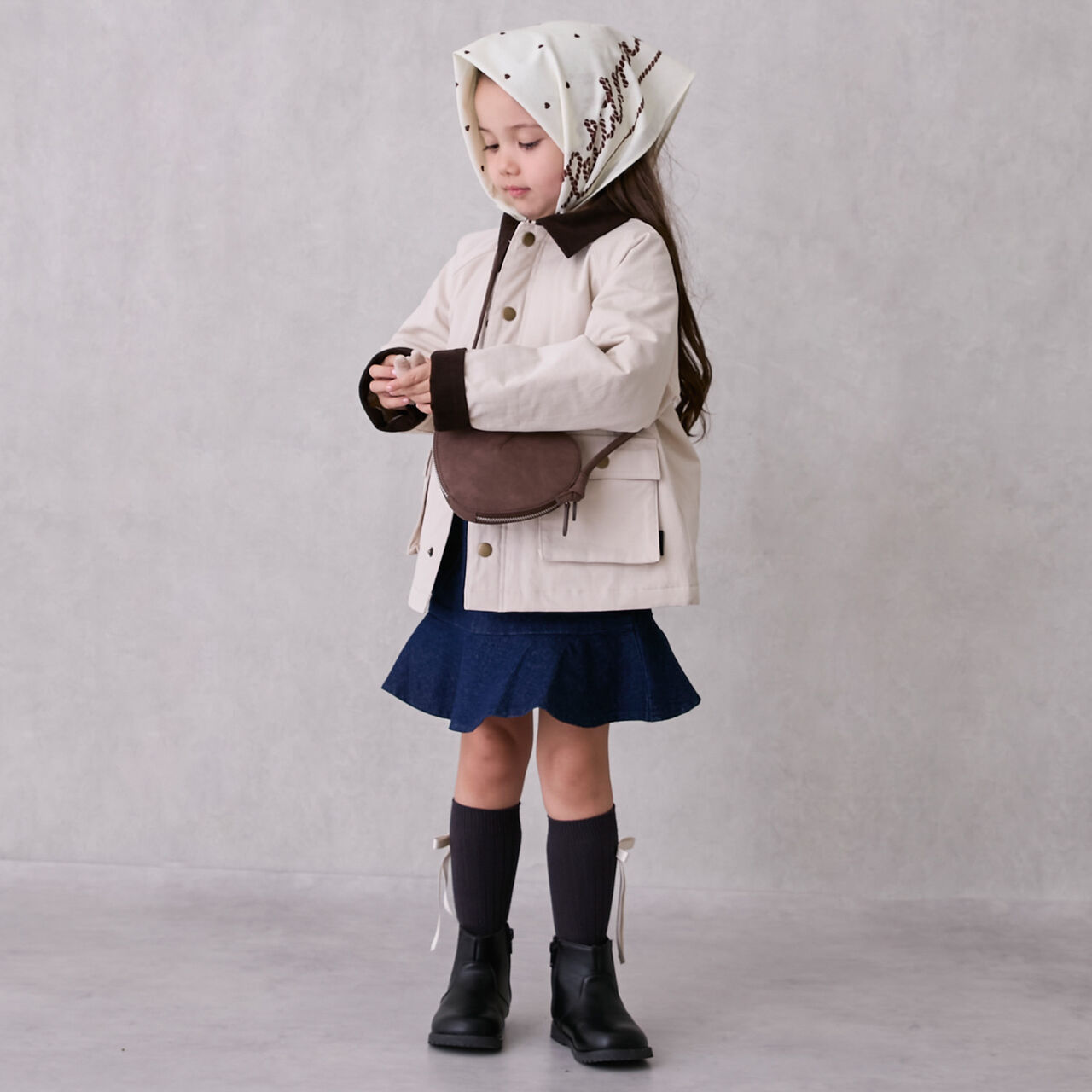 Padded Twill Duster Coat,Green, large image number 4