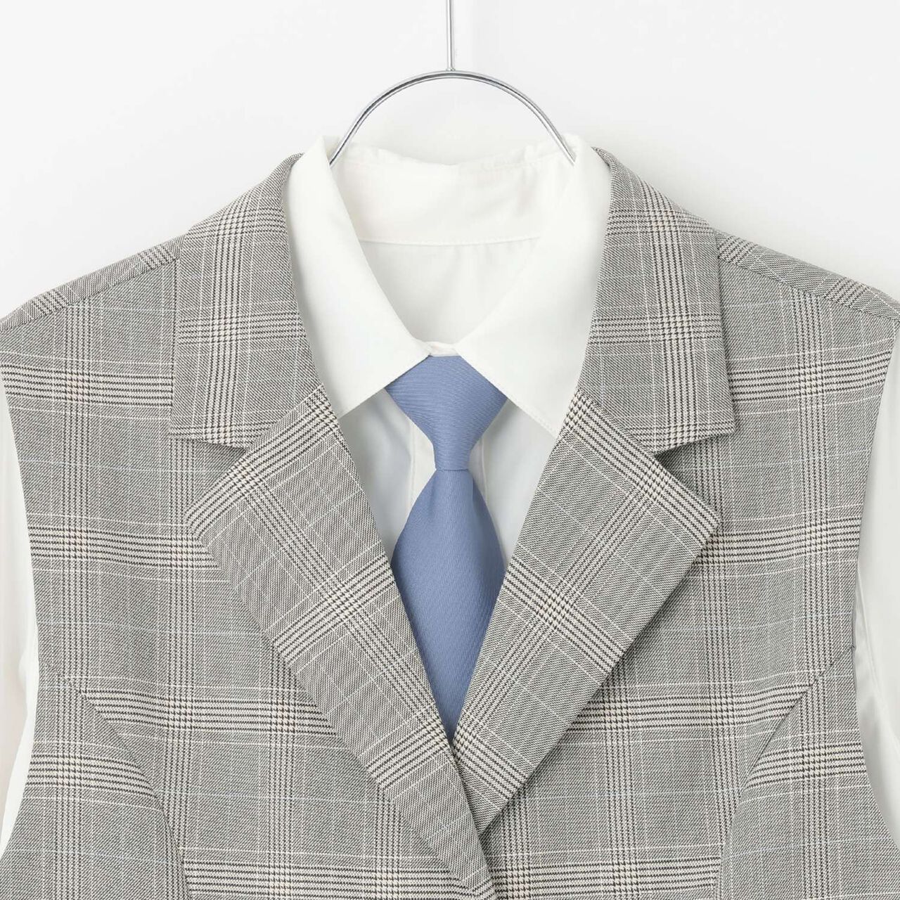 [Graduation Attire] [5-Piece Set] Gilet Jacket Coordination Set,Black, large image number 3