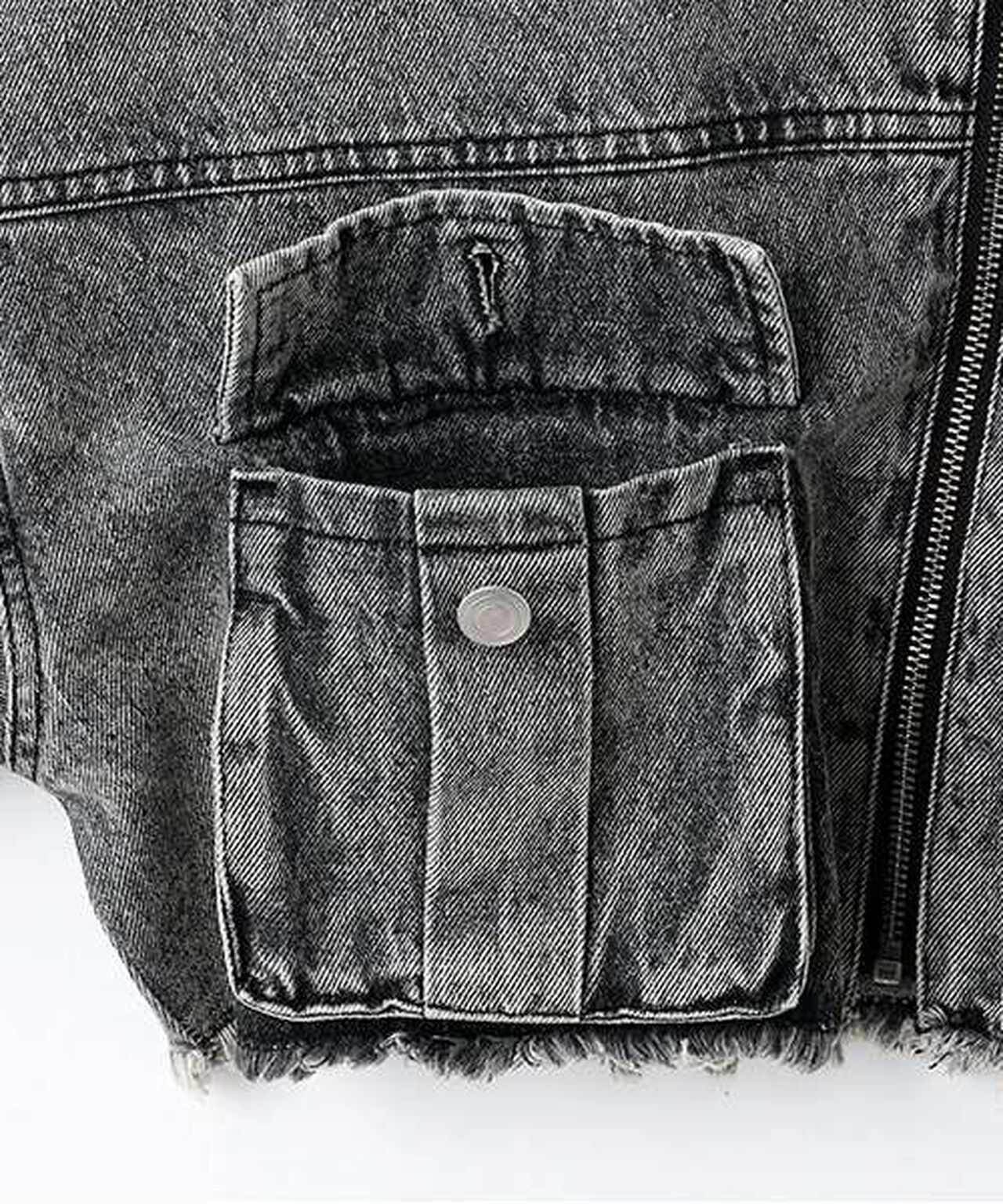 Denim Short Jacket,Gray, large image number 11