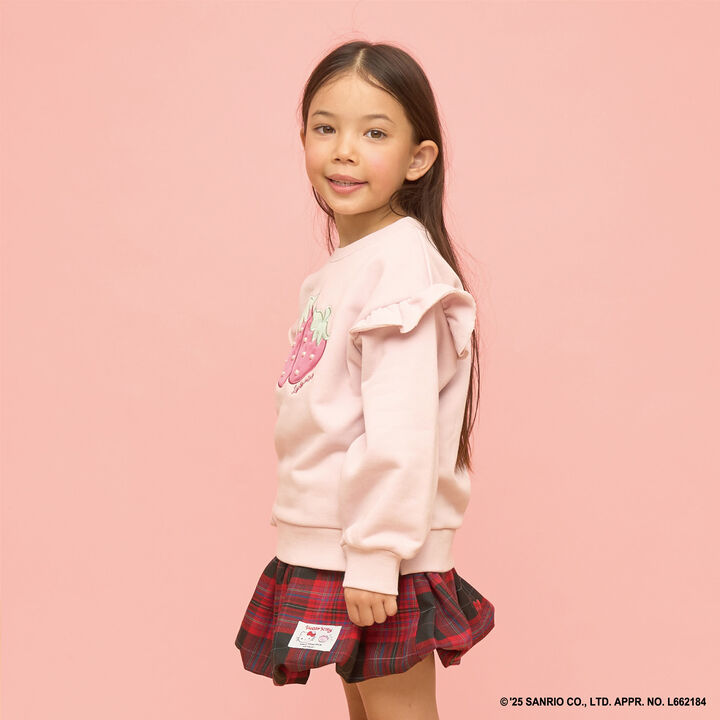 Quick-Dry Fleece Strawberry Appliqu&eacute; Sweatshirt,Black, medium image number 20