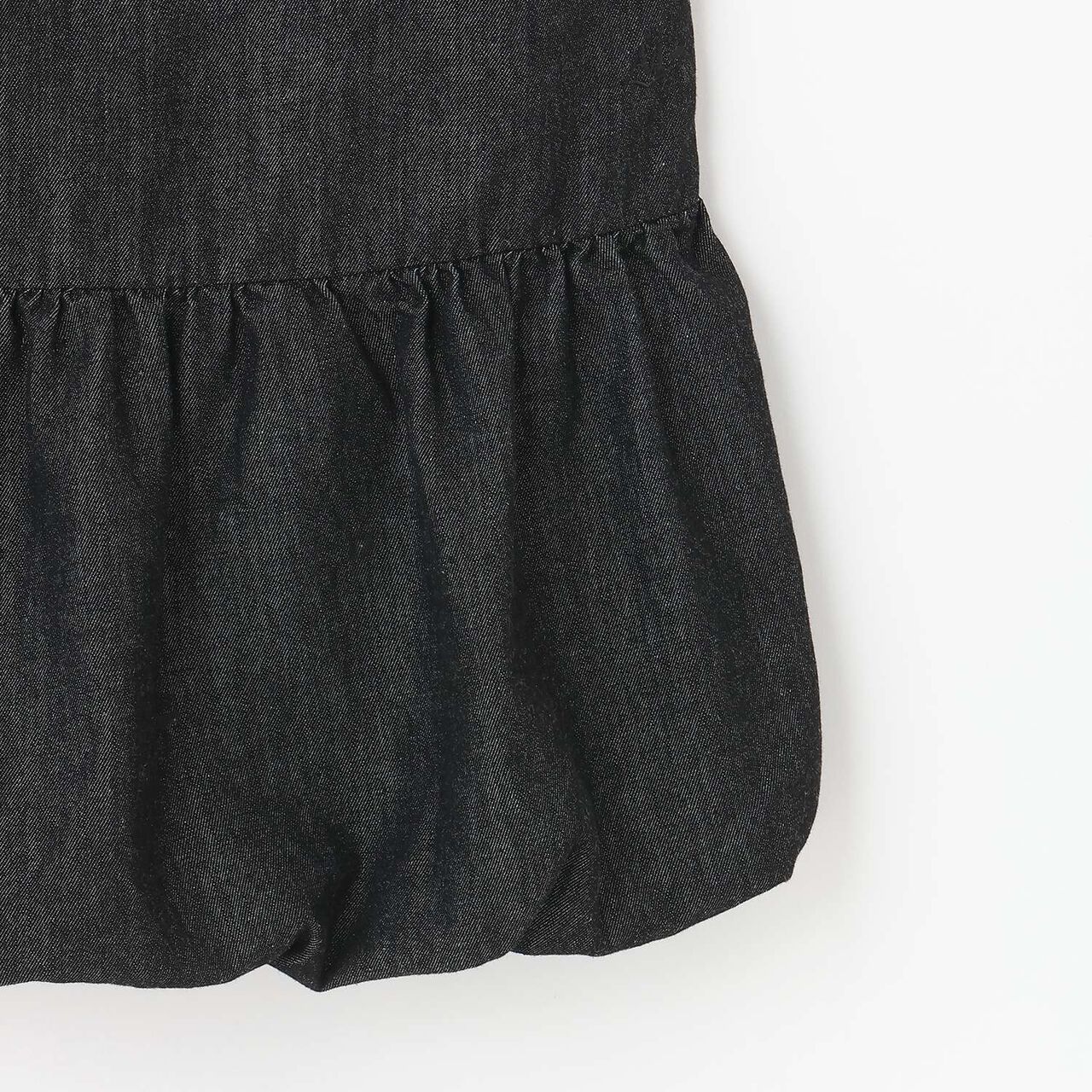 [AMI] Cool Touch Denim Balloon Jumper Skirt Inner Set,Black, large image number 7