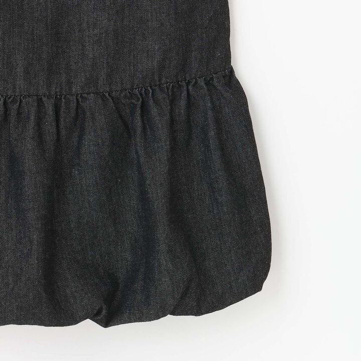[AMI] Cool Touch Denim Balloon Jumper Skirt Inner Set,Black, medium image number 7
