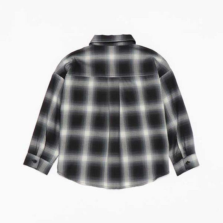 [Link] Ombre Check Emblem Embroidered Shirt,Orange, medium image number 7