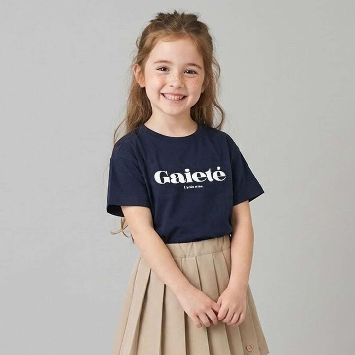 [100% Cotton] Heavy Rotation A-Line T-Shirt 2-Piece Set for Girls Kids,Dark red, medium image number 16