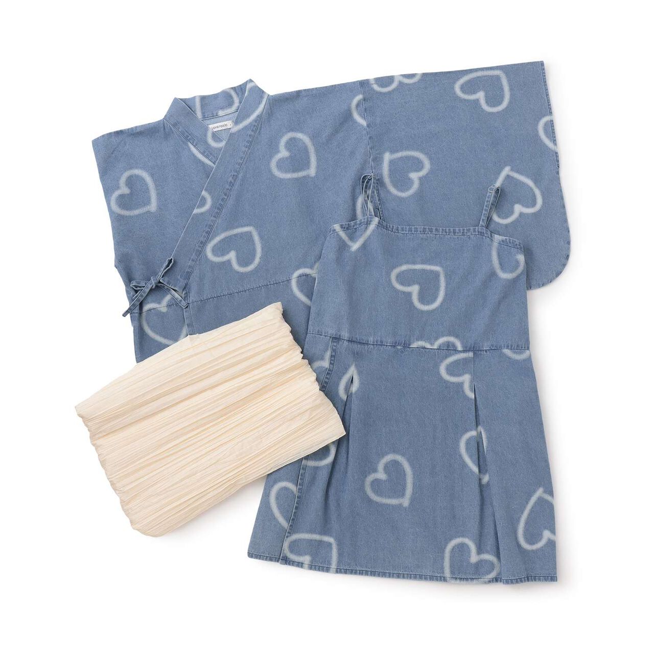 Denim Mini 2WAY Yukata,Navy, large image number 13