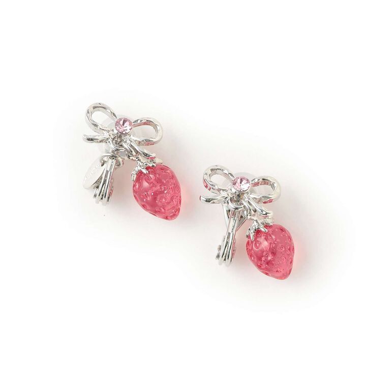 [Liquem] Strawberry Ribbon Earrings,, medium