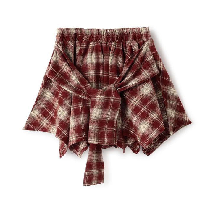 [LTXC] Waist Wrap Style Checkered Culottes,Black, medium image number 6