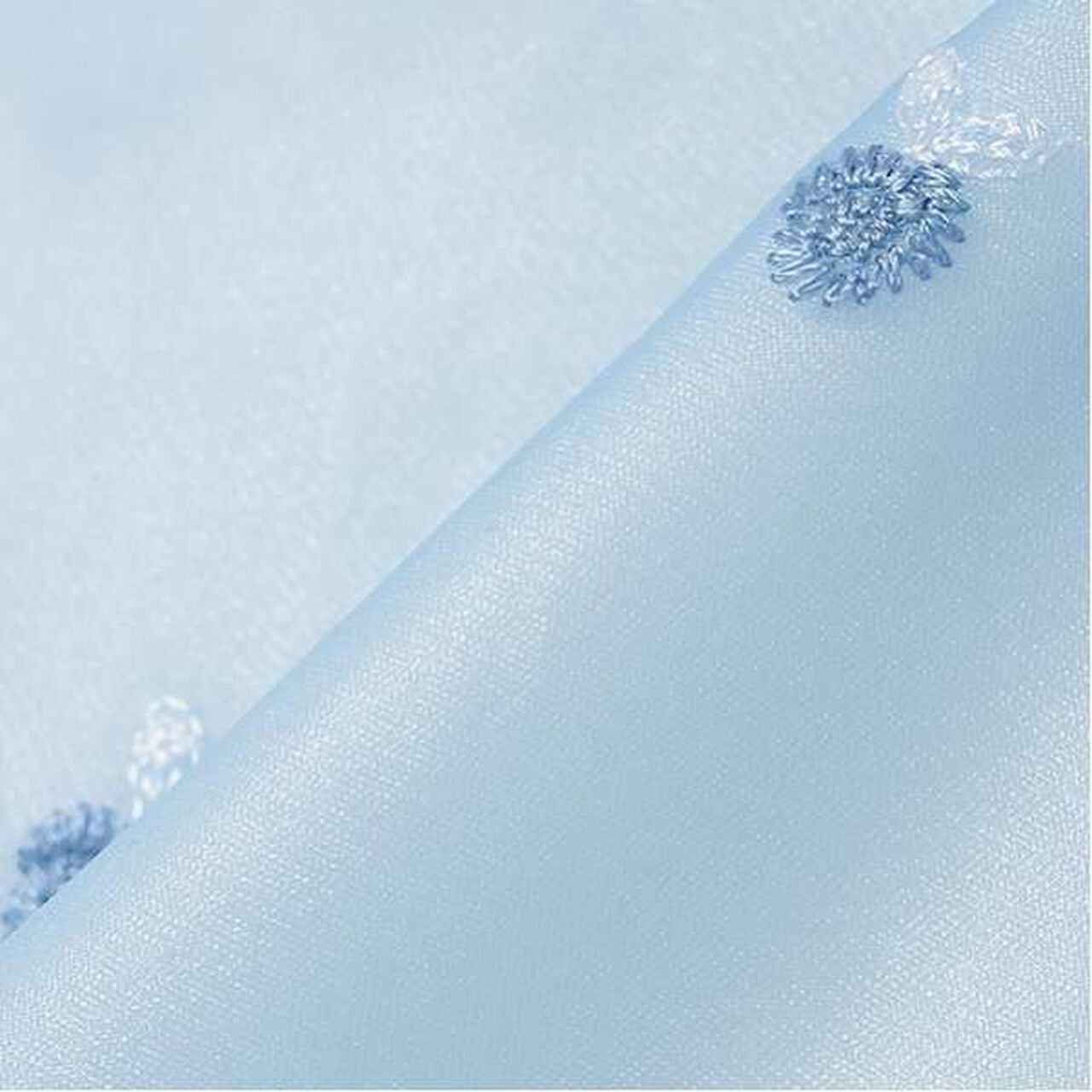 Rose Embroidery Organza One-Piece Dress,Black, large image number 3