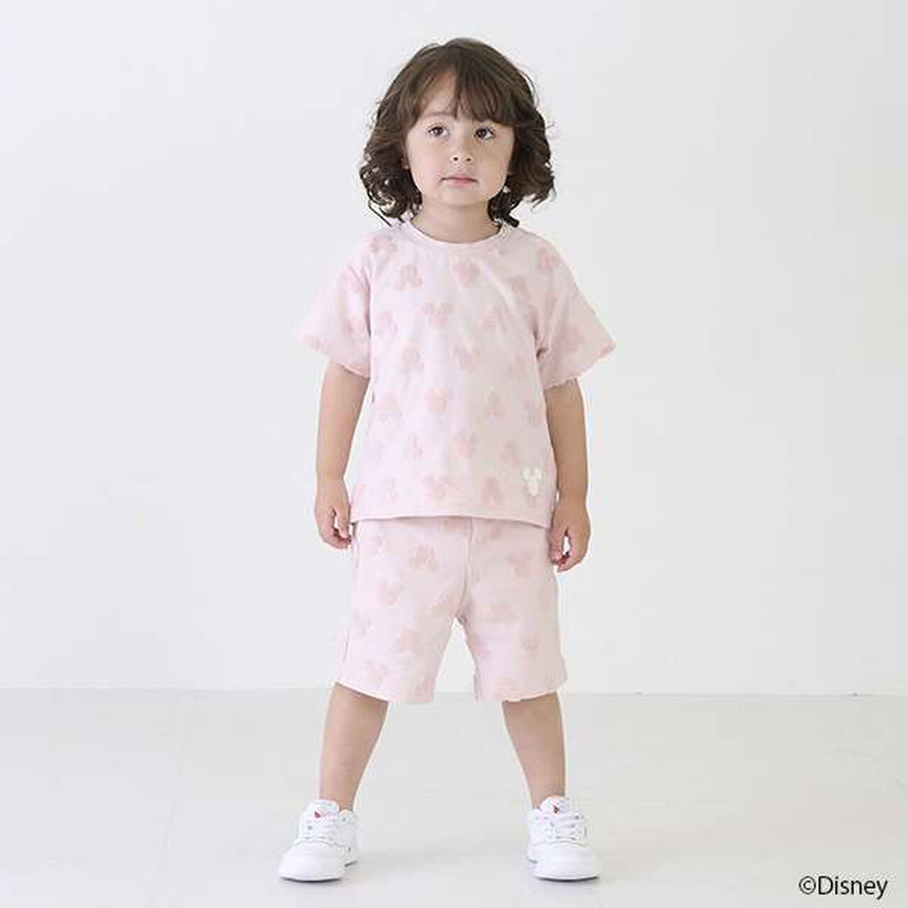 [Disney] Pile Jacquard Pattern T-Shirt,Light pink, large image number 9