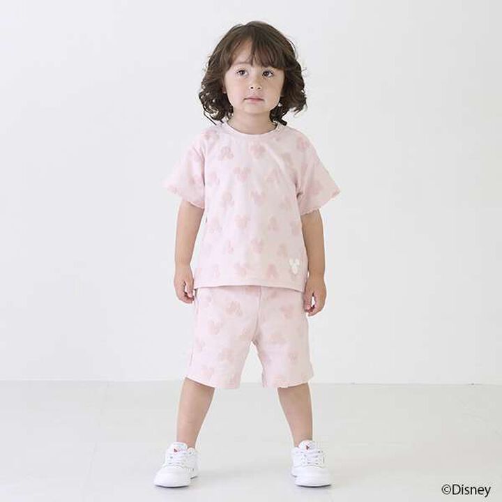 [Disney] Pile Jacquard Pattern T-Shirt,Light pink, medium image number 9