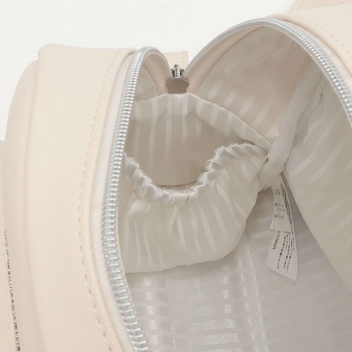 Bunny Ear Lace-up Faux Leather Backpack,Ivory, medium image number 13