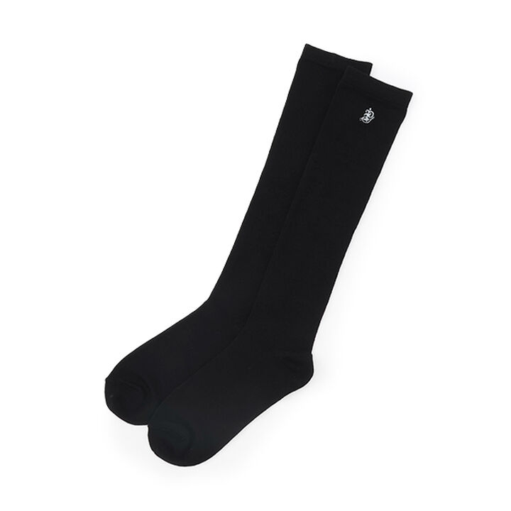 One-Point Embroidery Knee-High Socks,Deep red, medium image number 9