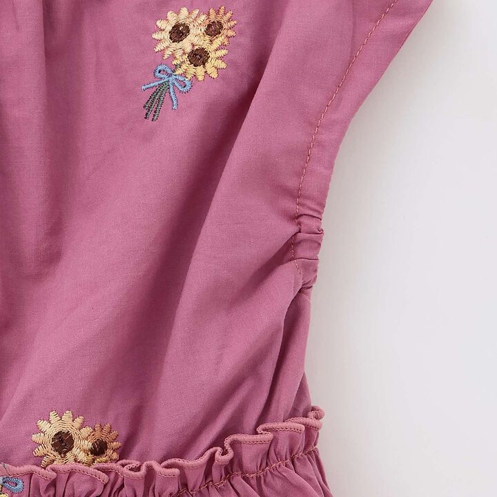[100% Cotton] Sunflower Embroidered Tunic,Ivory, medium image number 20