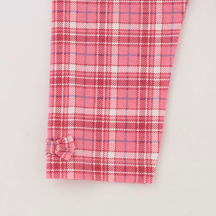 Bear Jersey Check Print Full-Length Leggings,Navy, medium image number 4