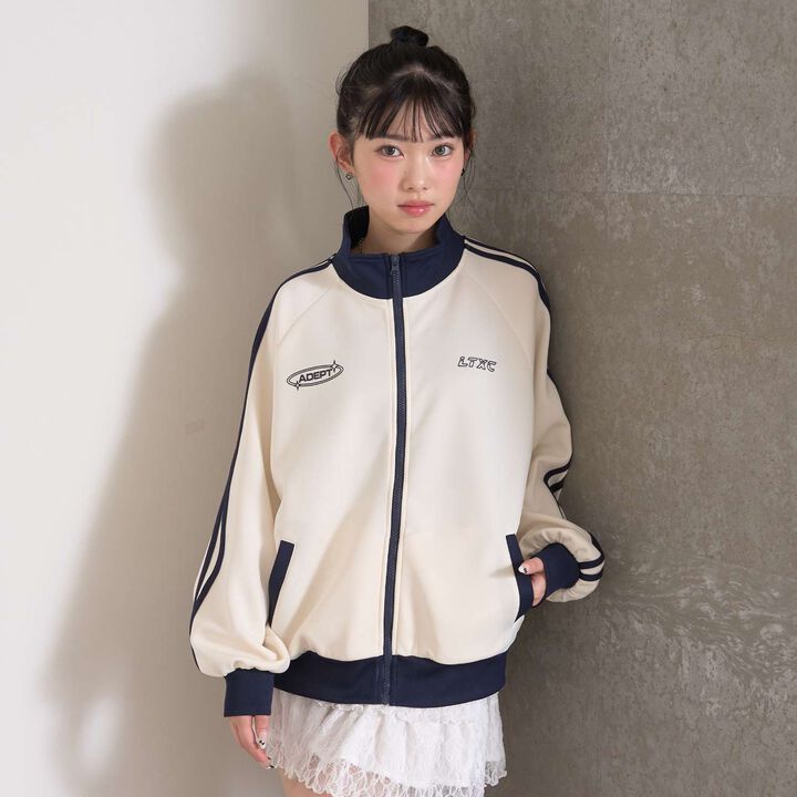 [LTXC / Quick-Dry Absorbent] Track Jacket,Off white, medium image number 1