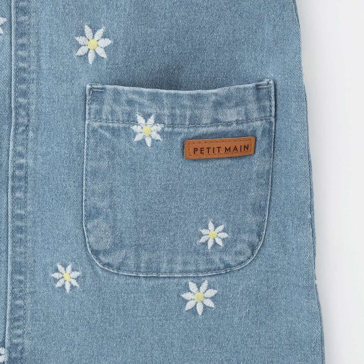 Flower Embroidery Jumper Skirt,Pearl white, medium image number 6