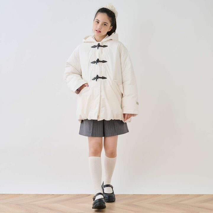 Water-Repellent Fiber Fill Duffle Coat,Off white, medium image number 14