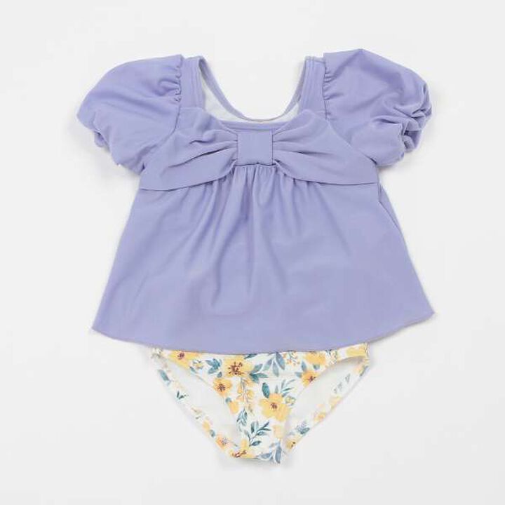 Puff Sleeve Tankini,Light pink, medium image number 16