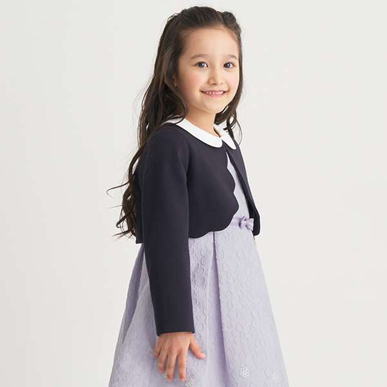 [Kids] Scallop Trim Jacket,Navy, large image number 4