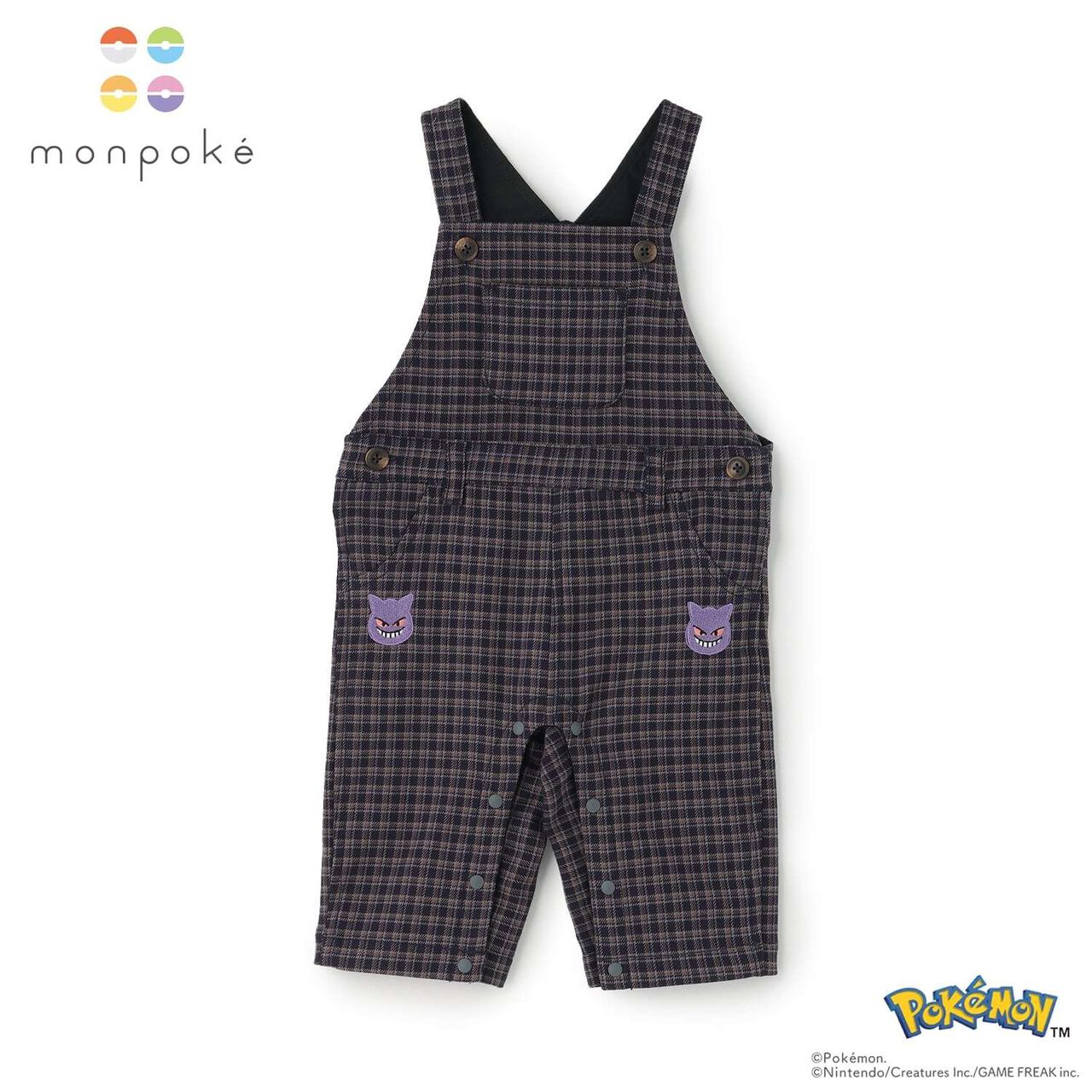 [Monpoke] Motif Overalls,Navy, large image number 0