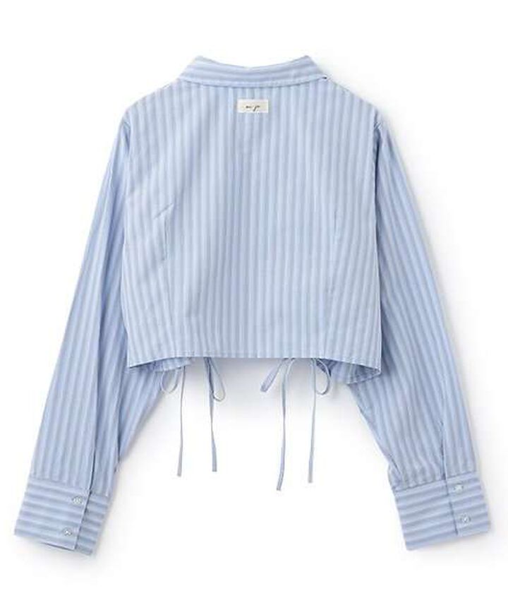 Shirred Ribbon Blouse,Beige, medium image number 12