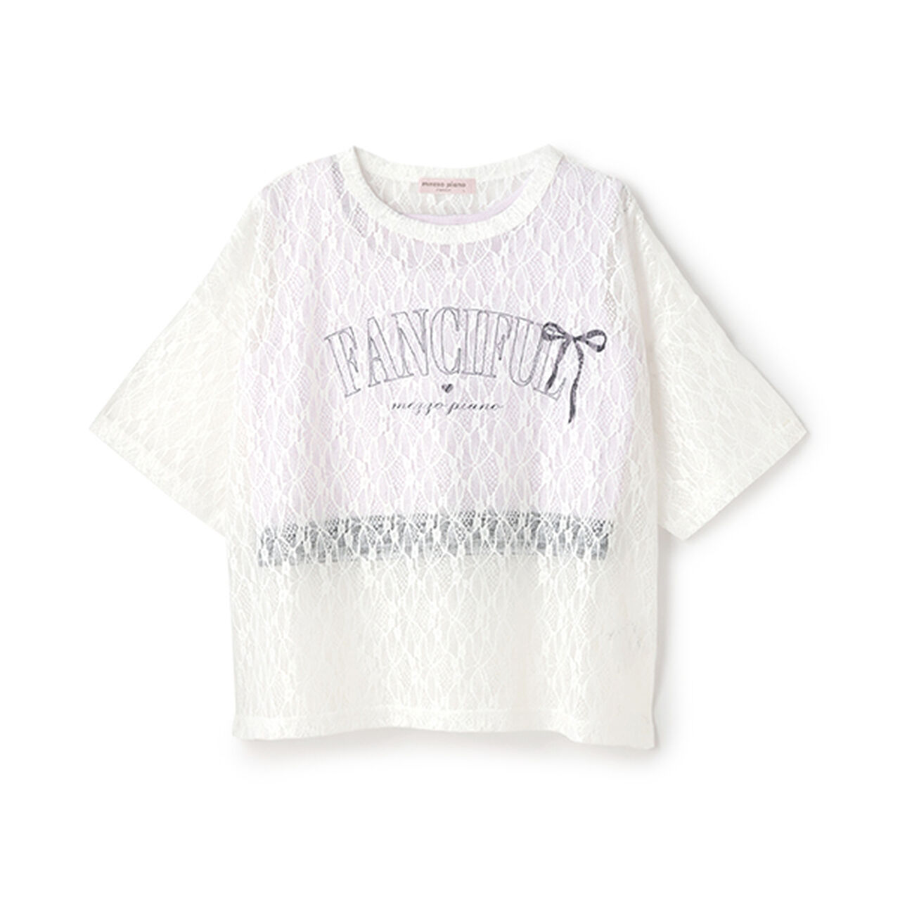 Lace Top & Tank Top Set,White, large image number 5