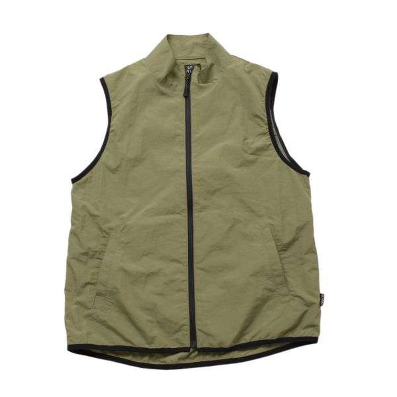 [Adult Size Available] Nylon Zip-Up Vest,Khaki, large image number 2