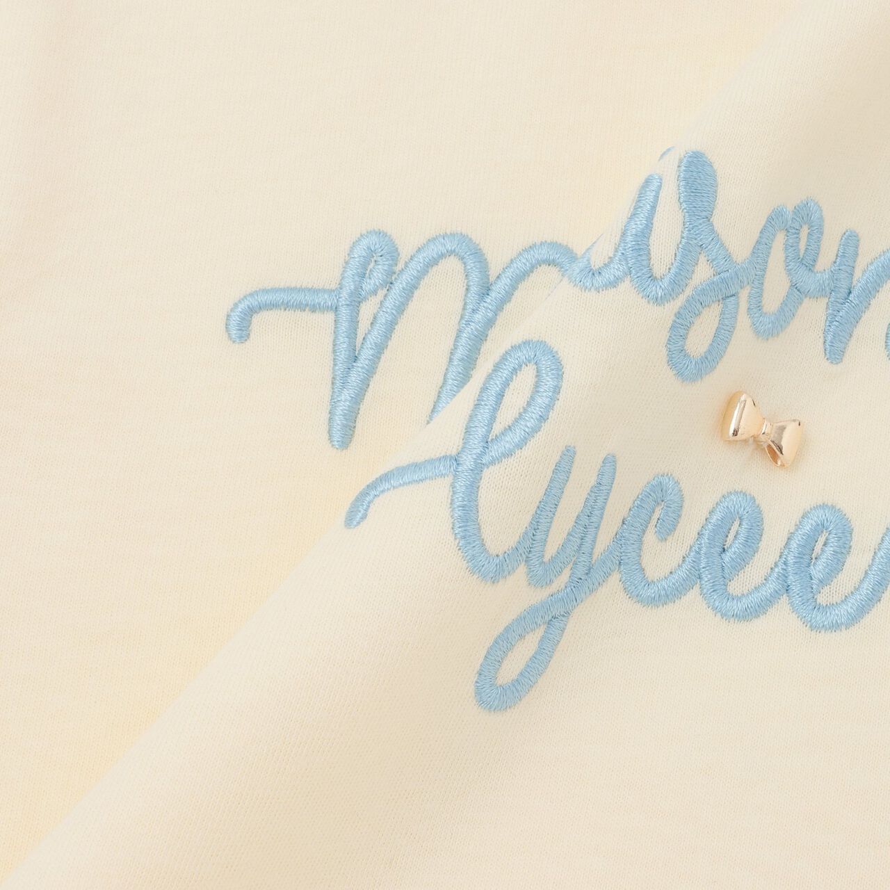 [Quick-Dry UV Non-Crumbling] Muteki T Logo Embroidery Shirred Sleeve Top,Yellow green, large image number 12