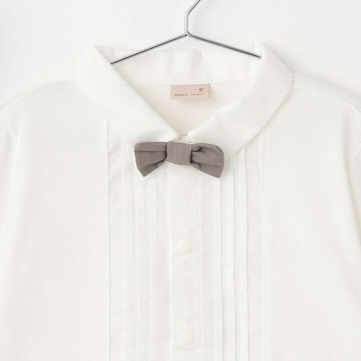 Semi-Formal Bow Tie Cut and Sew Shirt,Off white, medium image number 6