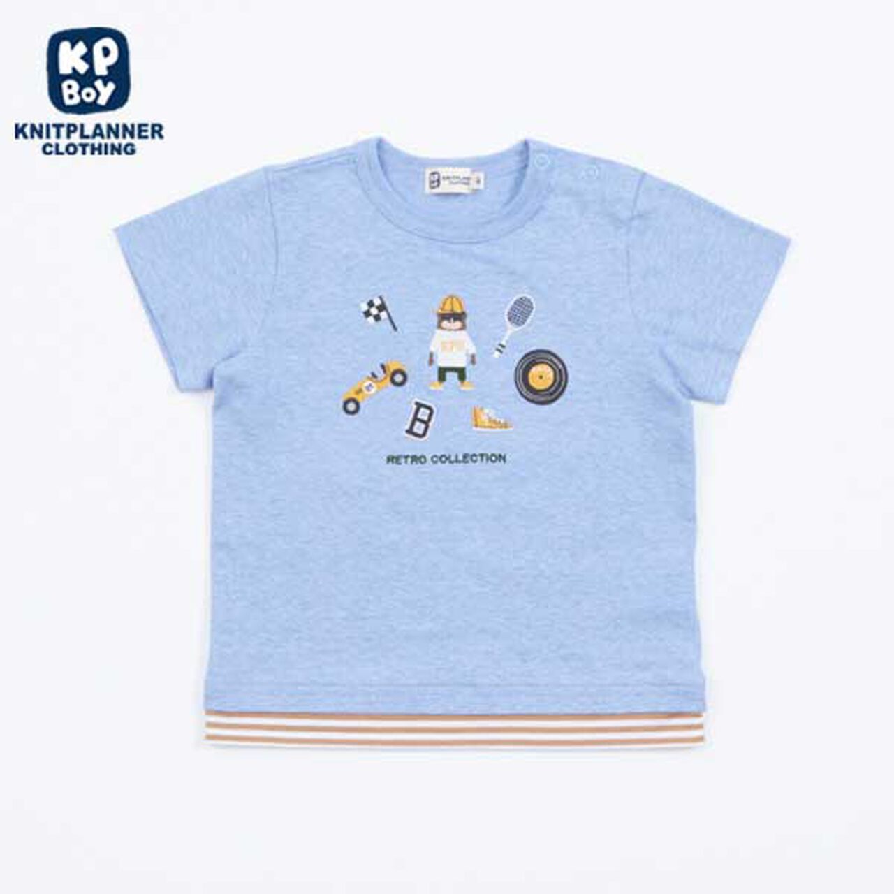 Gorilla Embroidery Short Sleeve T-Shirt (80-90),Blue, large image number 0