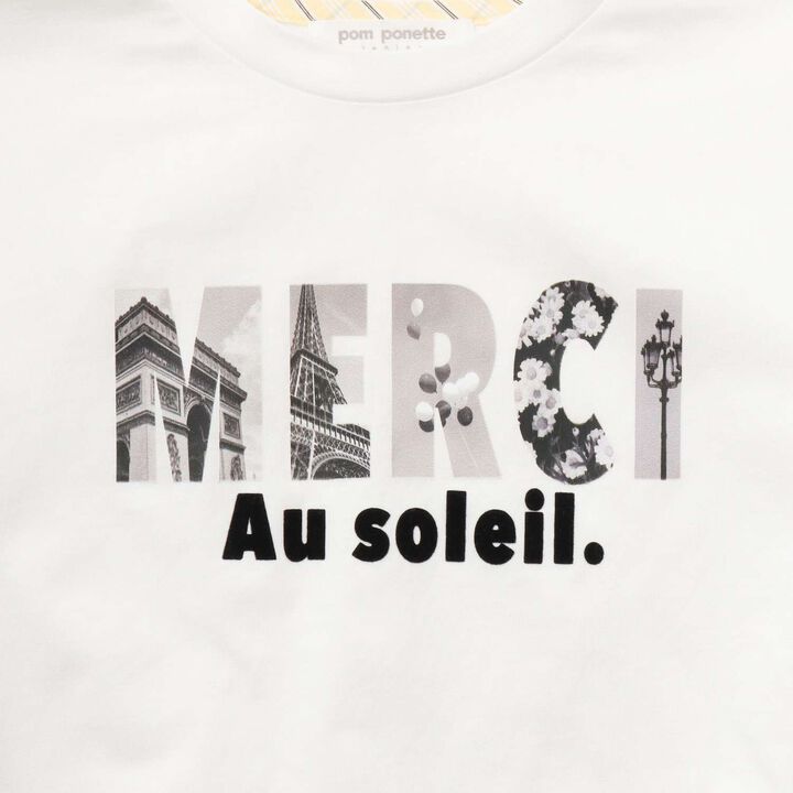 [130cm Available] Long-Sleeve Shirt & Photo Logo T-Shirt Set,Sax blue, medium image number 9