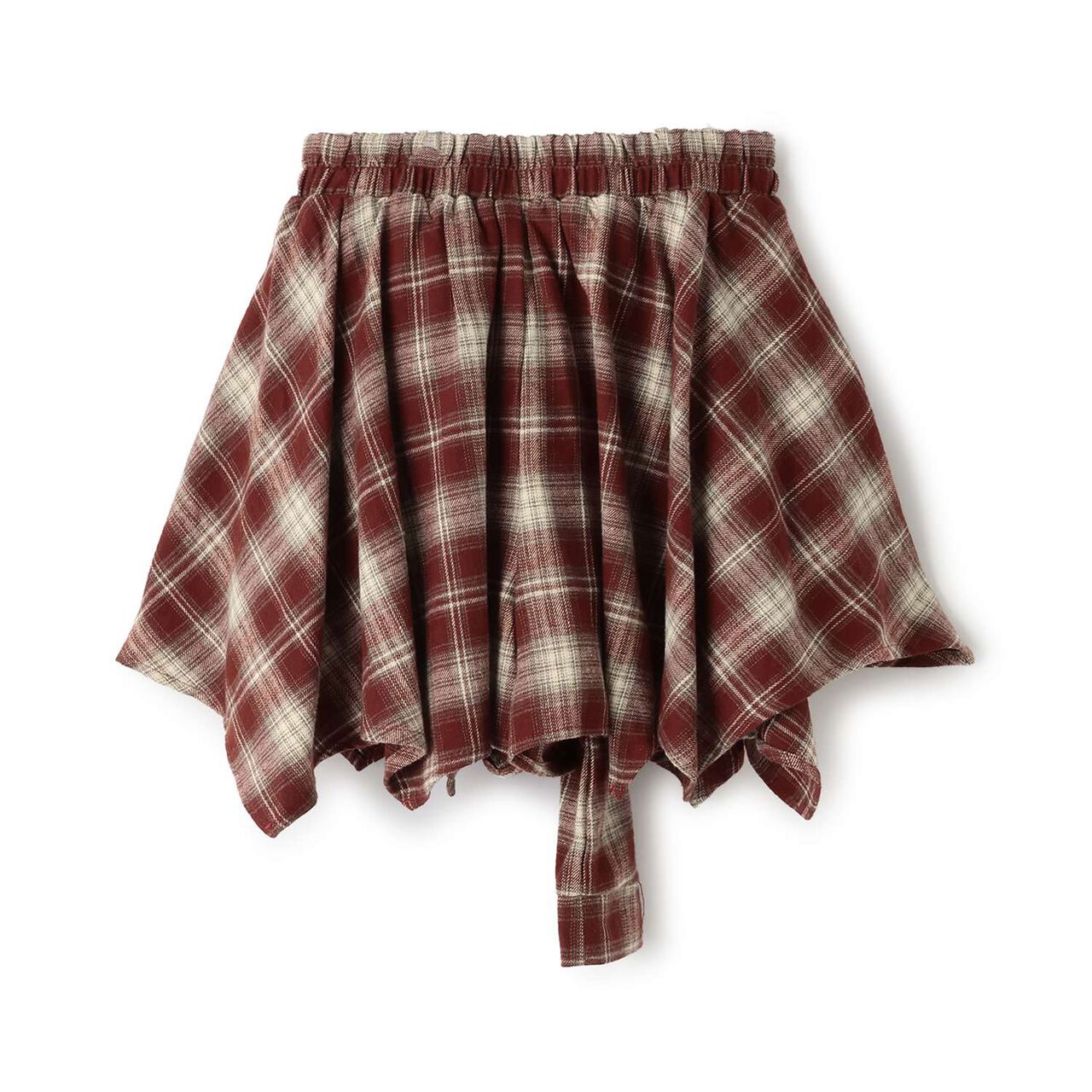 [LTXC] Waist Wrap Style Checkered Culottes,Black, large image number 8