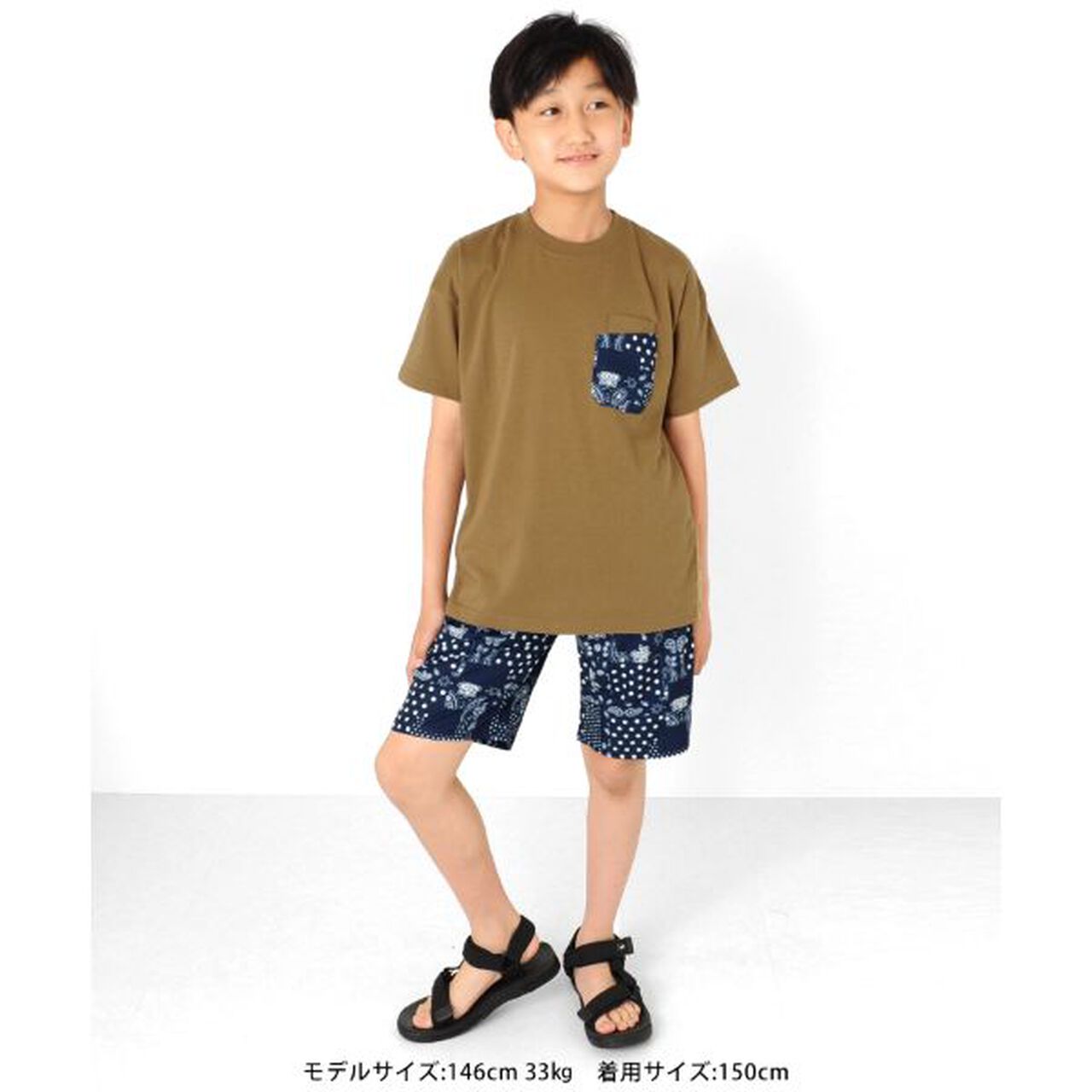 [Adult Size Available] Drop Shoulder Short Sleeve T-Shirt with 2 Pockets [Set Up Compatible],Charcoal gray, large image number 8