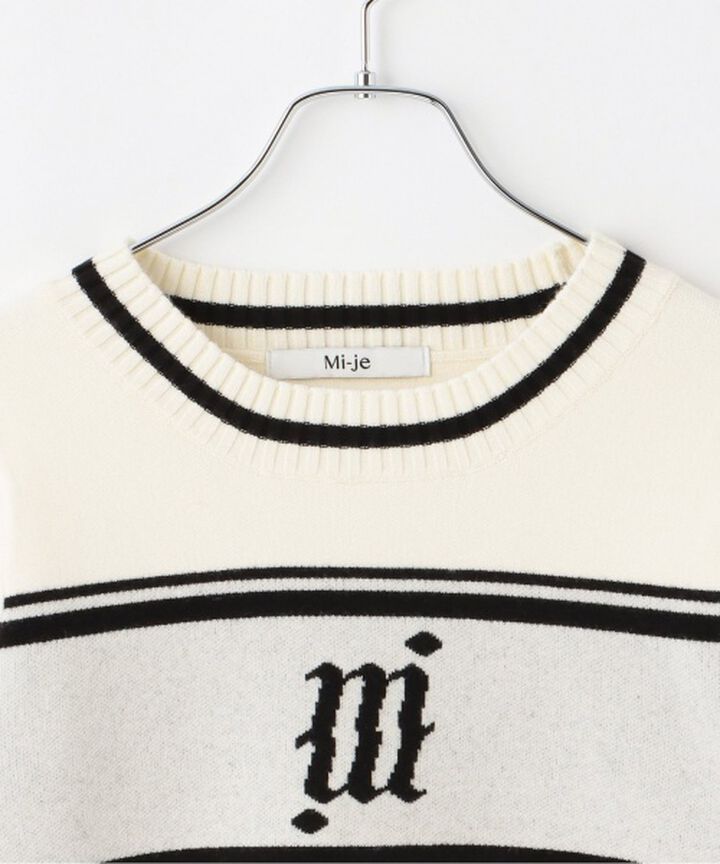 Compact Jacquard Knitwear [Korean Fashion],Off white, medium image number 4