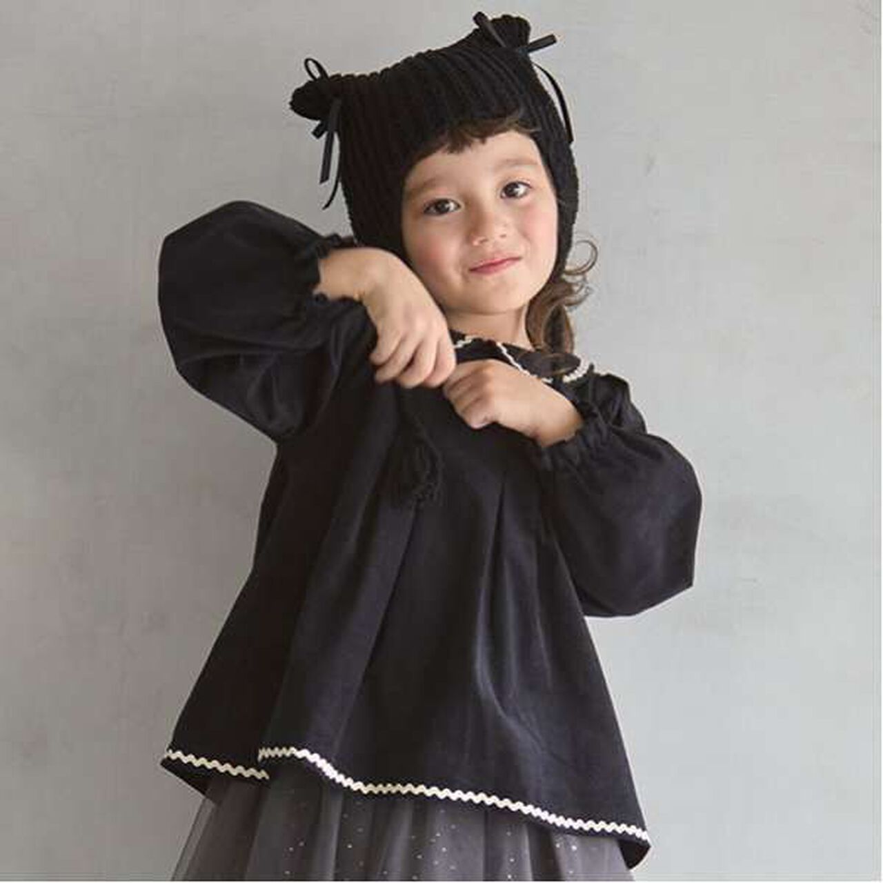 [Link] Charcoal Blouse,Ivory, large image number 18