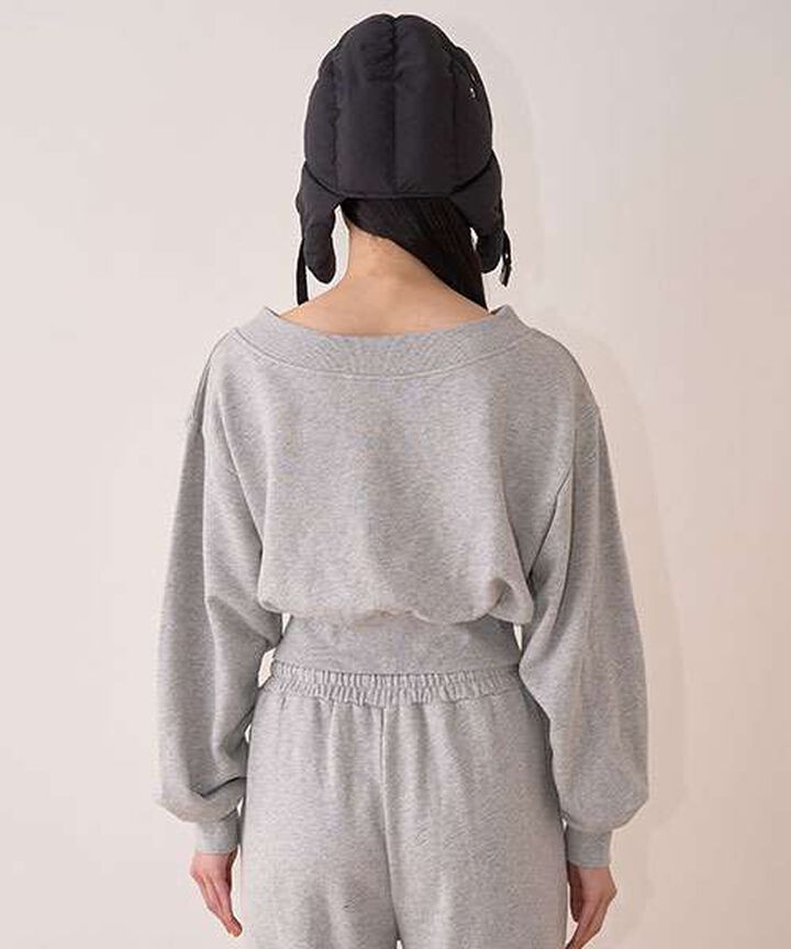 Off-Shoulder Sweatshirt Pullover,Purple, medium image number 10