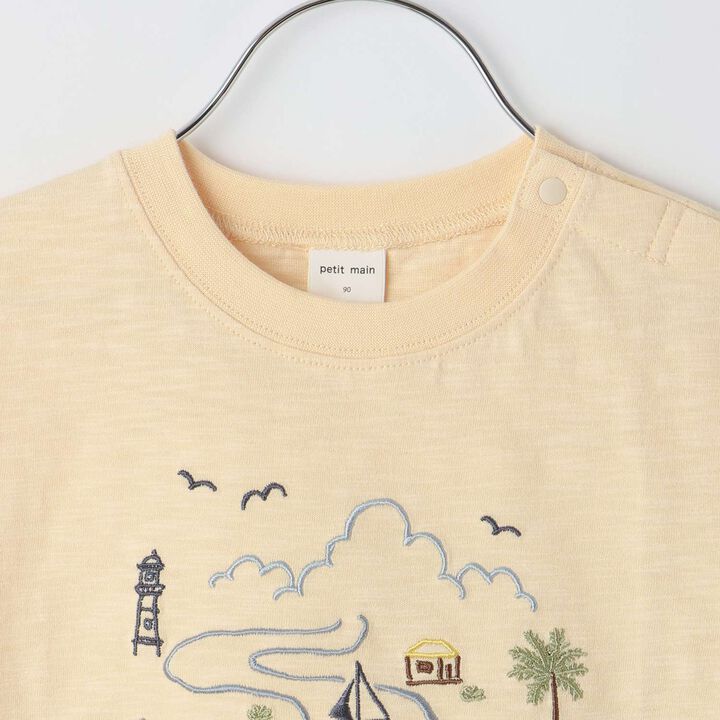 Safari Embroidered Short Sleeve T-Shirt,Ink blue, medium image number 4