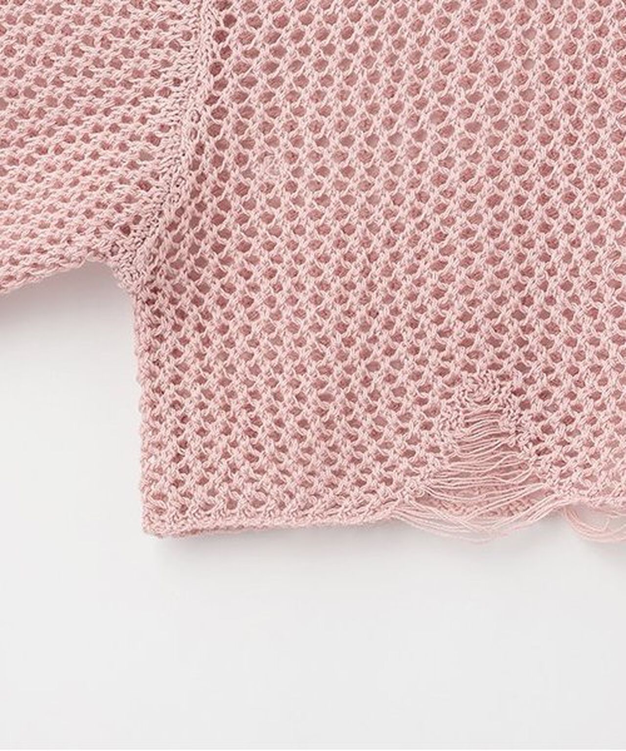 Damaged Mesh Knitwear,Ivory, large image number 2