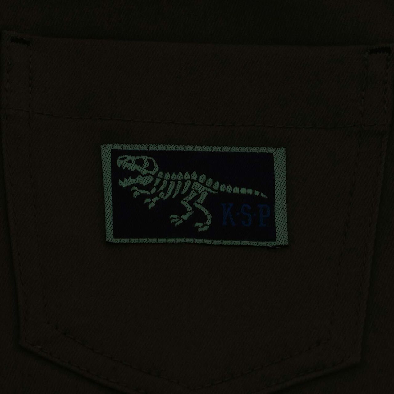 Dinosaur Embroidery Long-Length Wide Straight Pants,Charcoal gray, large image number 11