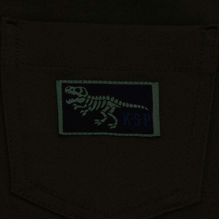 Dinosaur Embroidery Long-Length Wide Straight Pants,Charcoal gray, medium image number 11