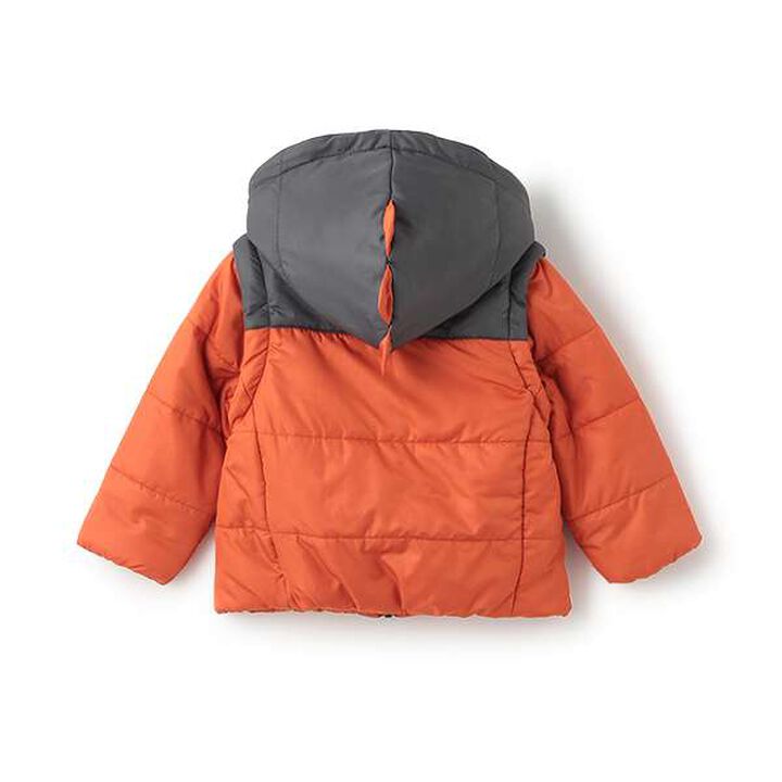Dinosaur 3-Way Puffer Jacket,Orange, medium image number 1