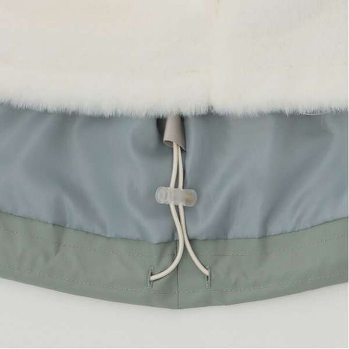 Water-Repellent Faux Fur Liner 3-Way Jacket,Light beige, medium image number 6