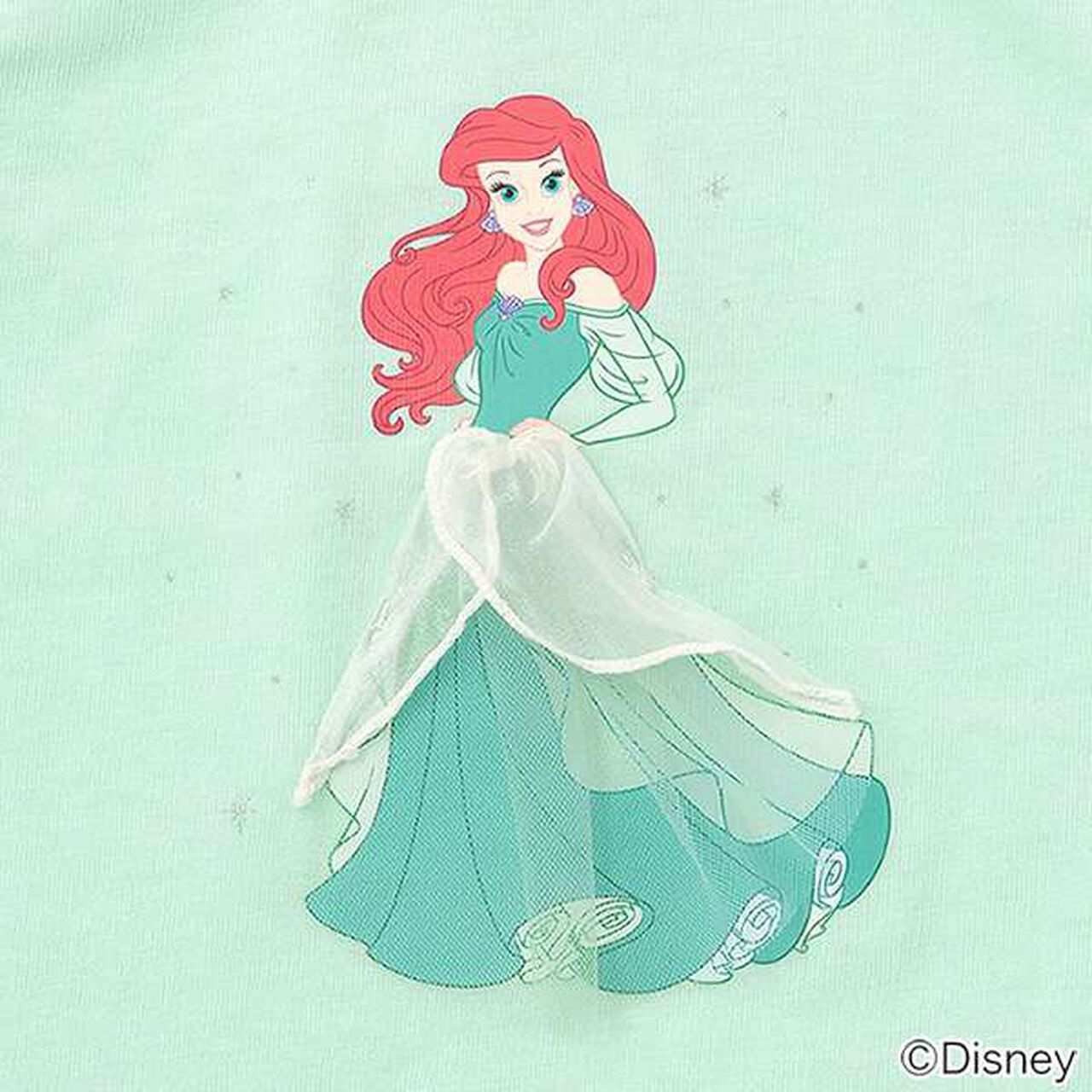 [Disney] Tulle Sleeve Graphic T-Shirt,Emerald green, large image number 24