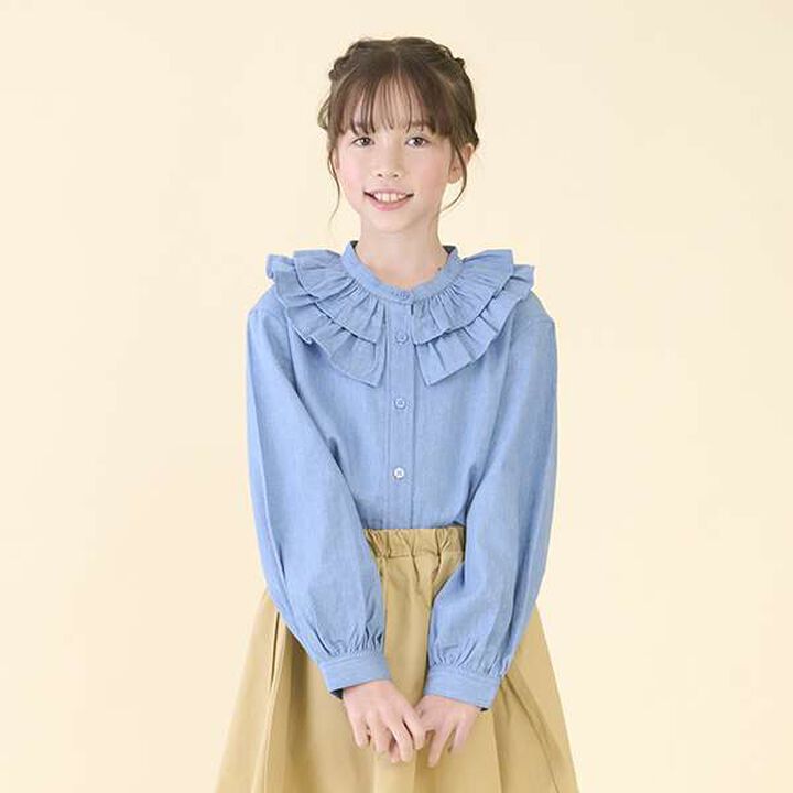 [Link] Frill Collar Blouse (Junior),Red, medium image number 19