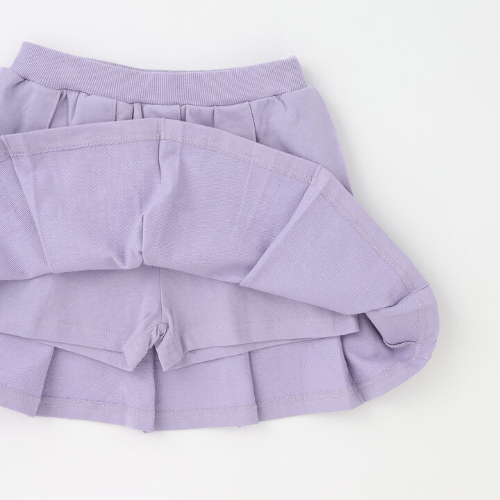 [100% Cotton] Half Zip Skirt-Shorts Outfit Set,Charcoal gray, medium image number 17