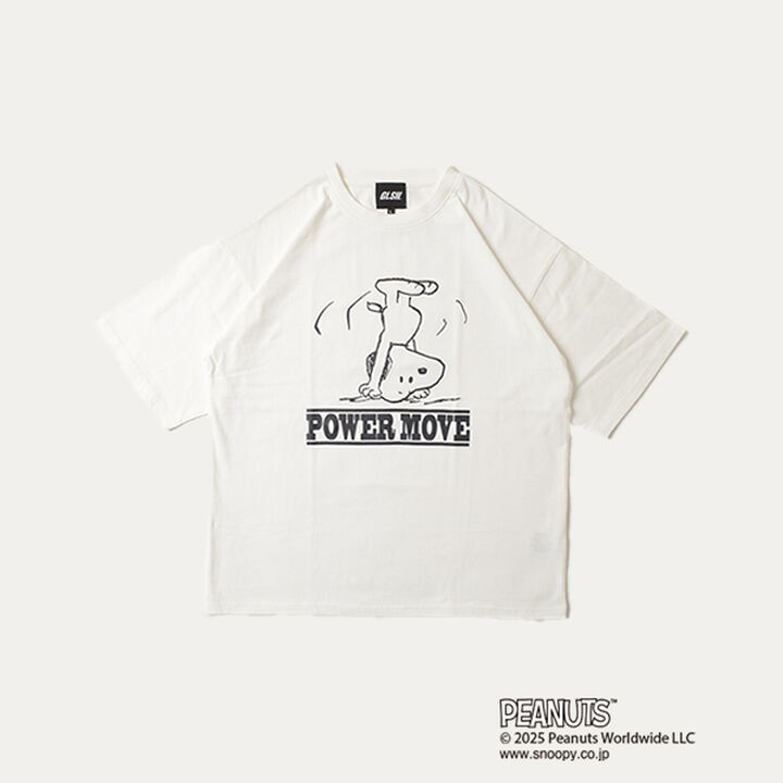 [GLSW.] [PEANUTS] Snoopy Power Move Front Print T-Shirt,White, medium image number 10