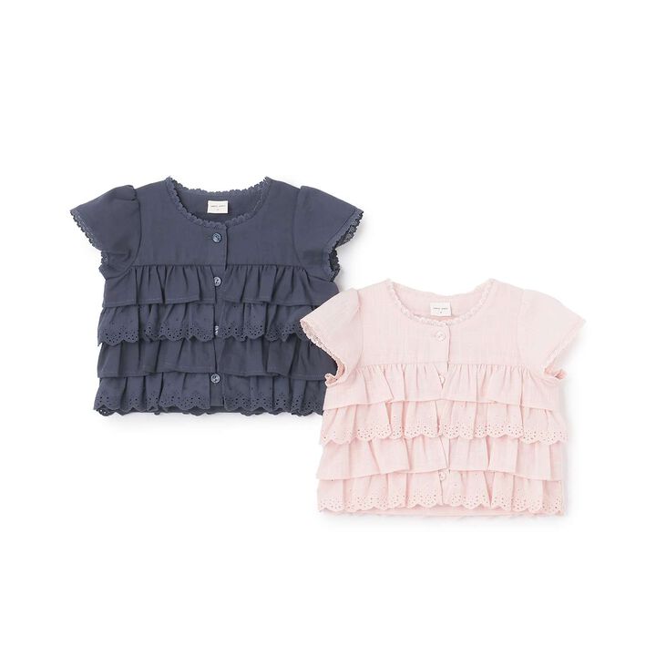 Lace Frill Top,Light pink, medium image number 10