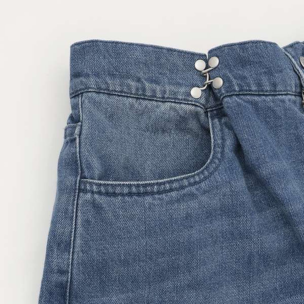 [AMI] Denim Half Pants with Hook,Black, large image number 18